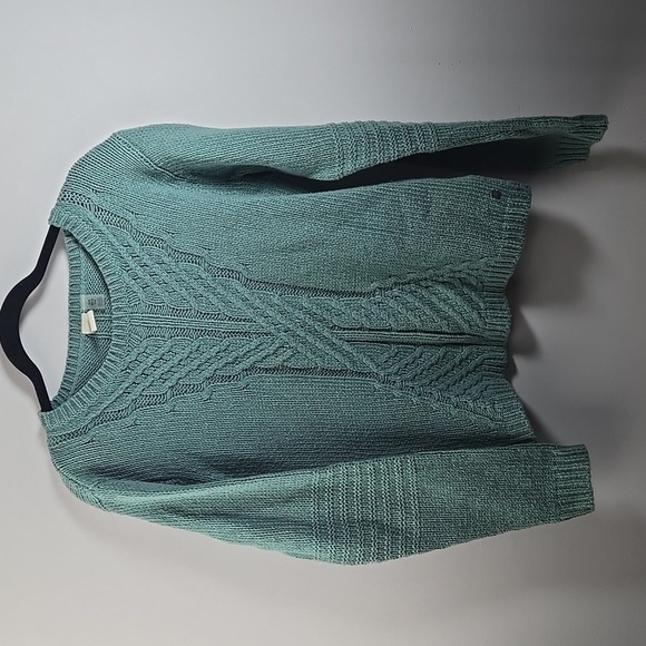 Roxy Sweaters - Roxy Green Cable Sweater